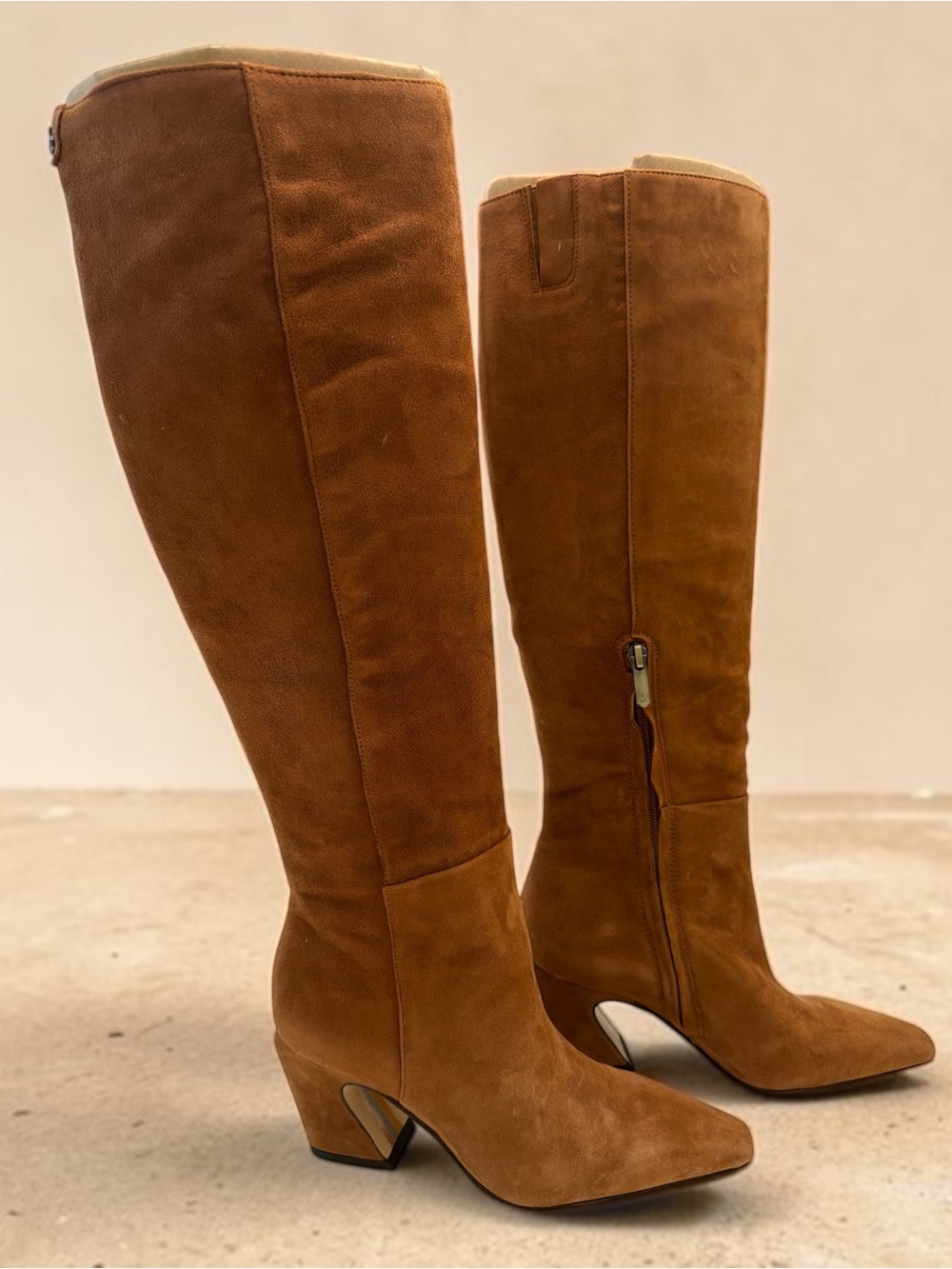 Sam Edelman Tall Over-the-Knee Suede Boots in Chestnut - Picture 5 of 9